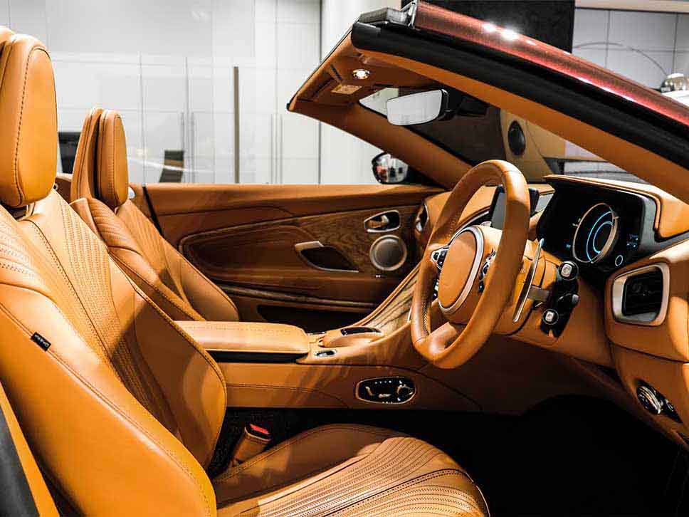 Aston Martin Luxury leather interior