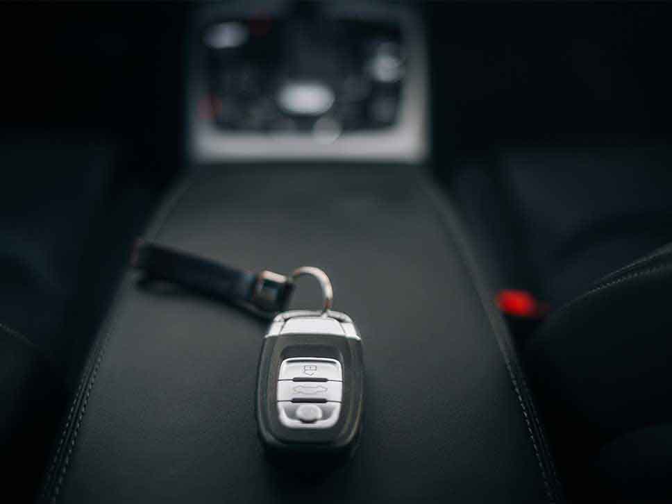 Audi keys on arm rest