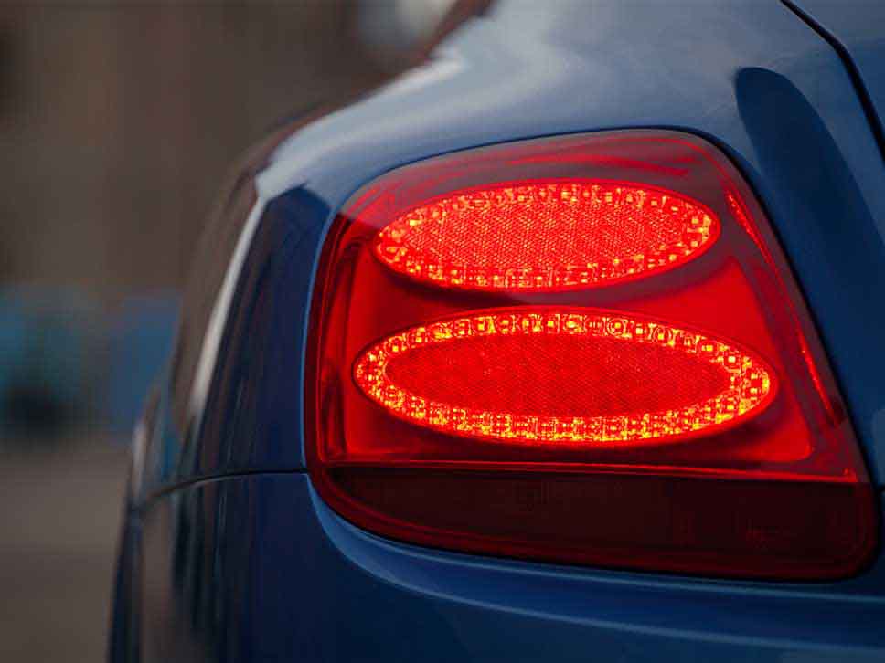 Navy blue Bentley tail light