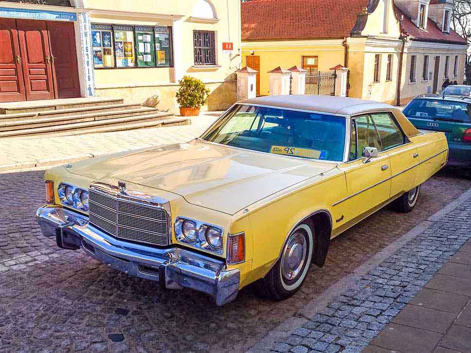 Classic yellow Chrysler