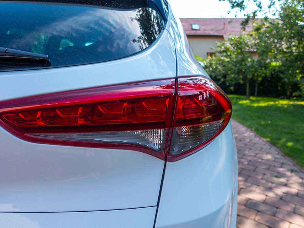 White Hyundai tail light