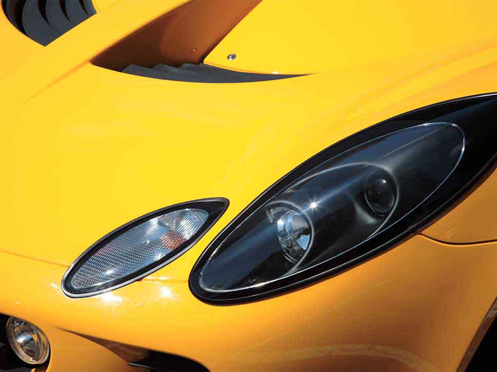 Yellow Lotus headlight