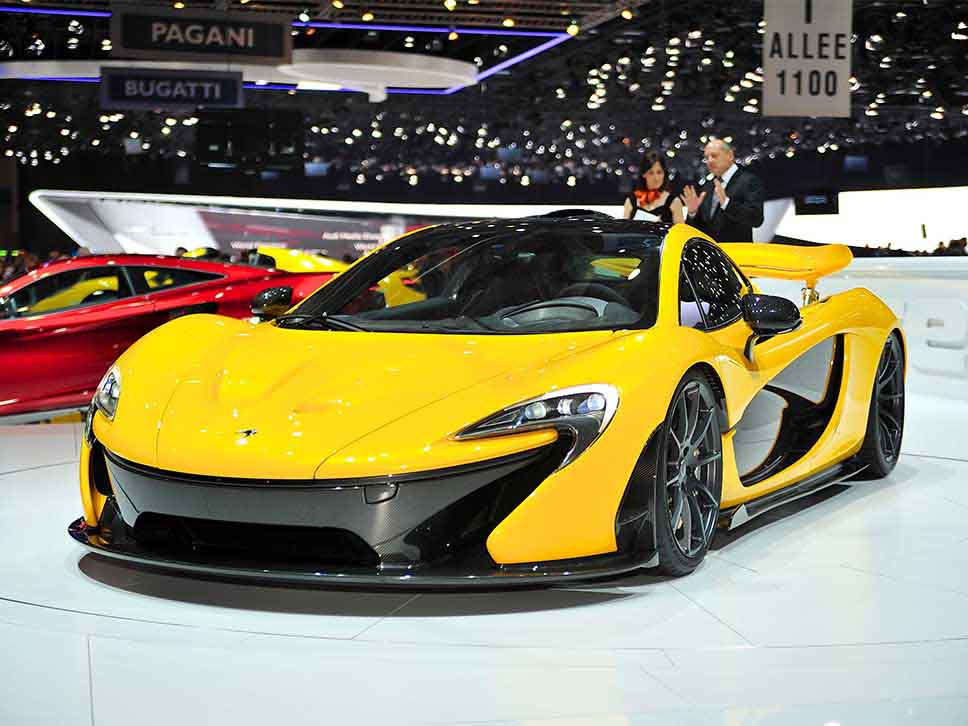 Yellow McLaren on show