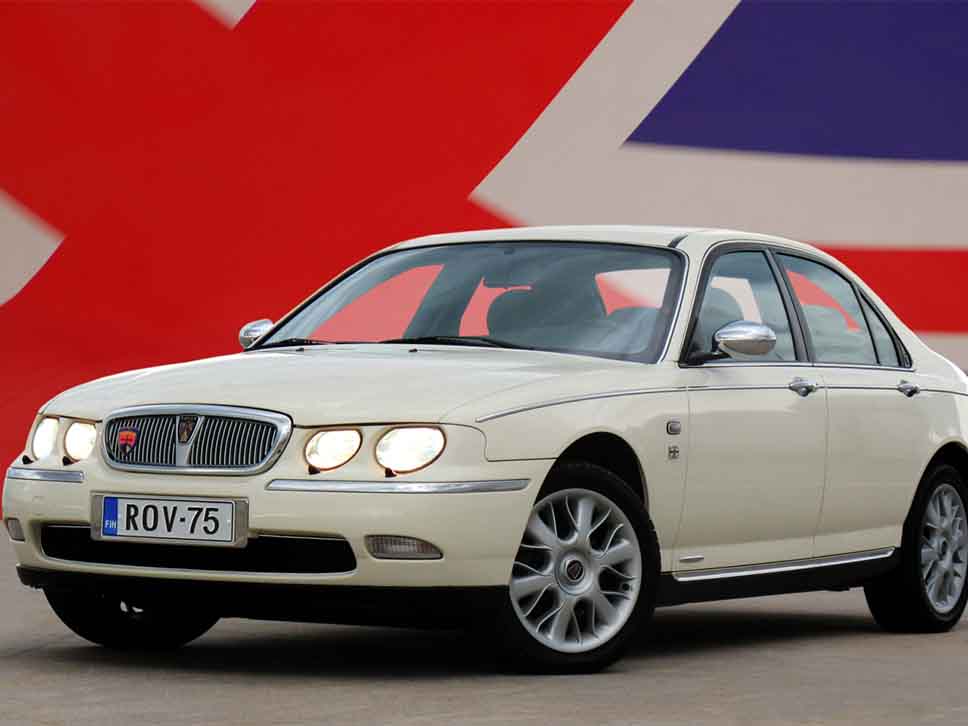 Rover 75 on a union jack background