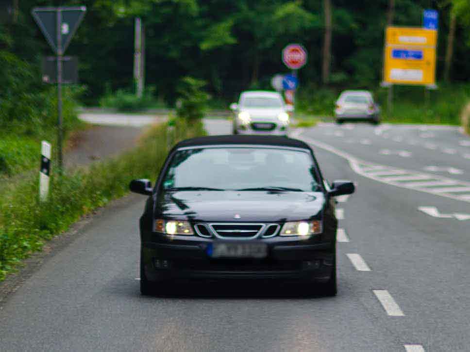 Saab driving